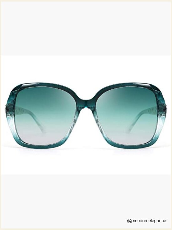 Polarized Square Sunglasses with Sparkling Frame main image 5